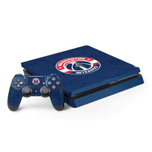 NBA Washington Wizards Blue Distressed PS4 Slim Bundle Skin