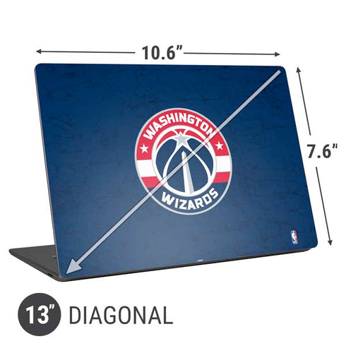 NBA Washington Wizards Blue Distressed Universal Laptop 13in (10.6 x 7.6in) Skin