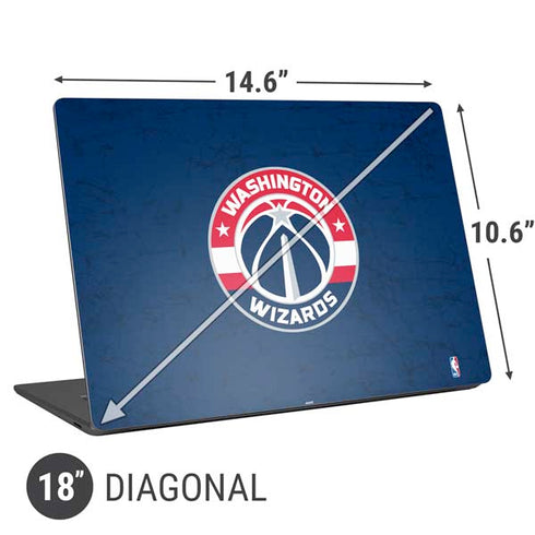 NBA Washington Wizards Blue Distressed Universal Laptop 18in (14.6 x 10.6in) Skin