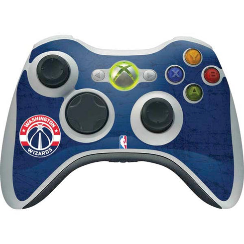 NBA Washington Wizards Blue Distressed Xbox 360 Wireless Controller Skin