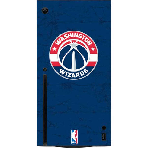 NBA Washington Wizards Blue Distressed Xbox Series X Console Skin