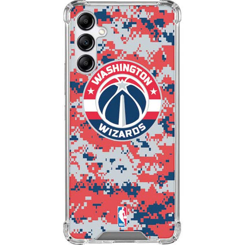 NBA Washington Wizards Camo Digi Galaxy A14 5G Clear Case