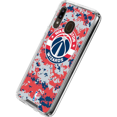 NBA Washington Wizards Camo Digi Galaxy A30 Clear Case