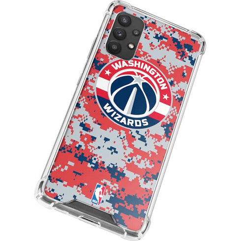 NBA Washington Wizards Camo Digi Galaxy A32 5G Clear Case
