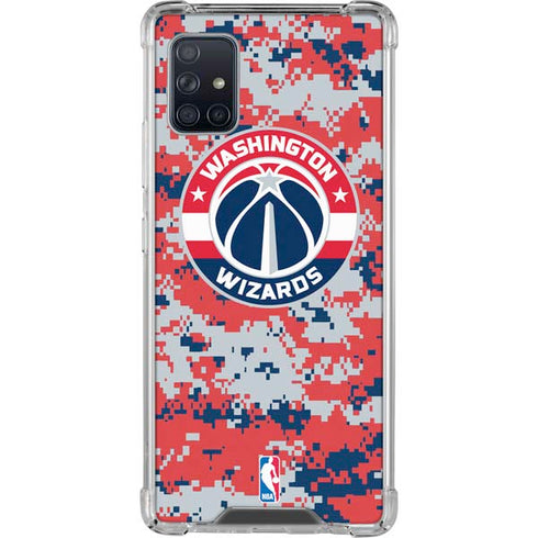 NBA Washington Wizards Camo Digi Galaxy A51 5G Clear Case