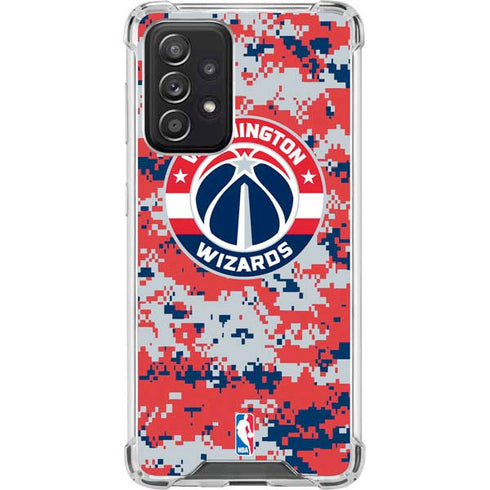 NBA Washington Wizards Camo Digi Galaxy A52 5G Clear Case