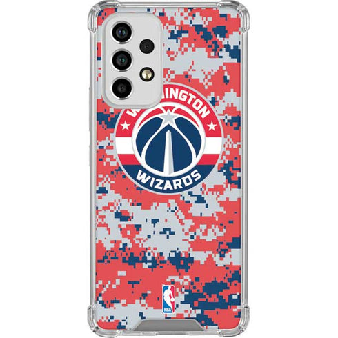 NBA Washington Wizards Camo Digi Galaxy A53 5G Clear Case