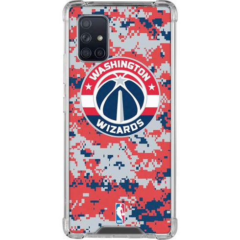 NBA Washington Wizards Camo Digi Galaxy A71 5G Clear Case