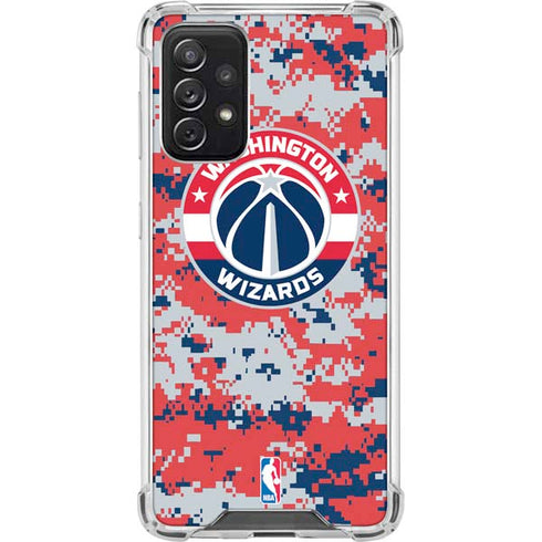 NBA Washington Wizards Camo Digi Galaxy A72 5G Clear Case