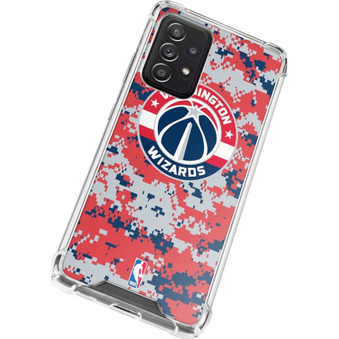NBA Washington Wizards Camo Digi Galaxy A72 5G Clear Case