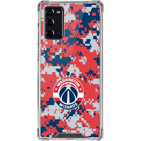NBA Washington Wizards Camo Digi Galaxy Note20 5G Clear Case