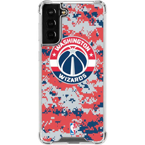 NBA Washington Wizards Camo Digi Galaxy S21 FE Clear Case
