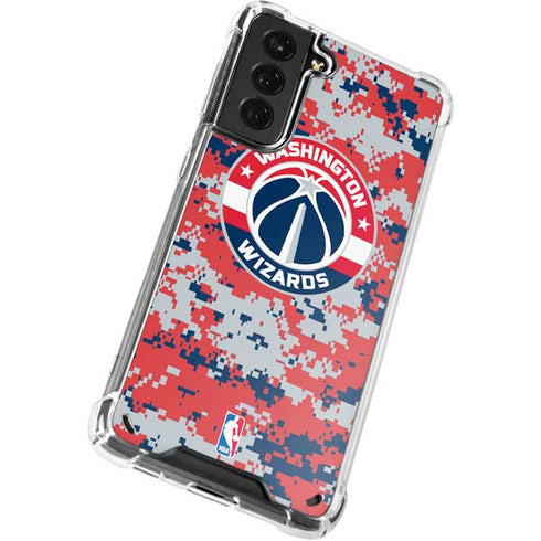 NBA Washington Wizards Camo Digi Galaxy S21 Plus 5G Clear Case