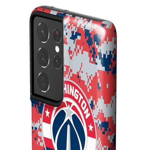 NBA Washington Wizards Camo Digi Galaxy S21 Ultra 5G Pro Case