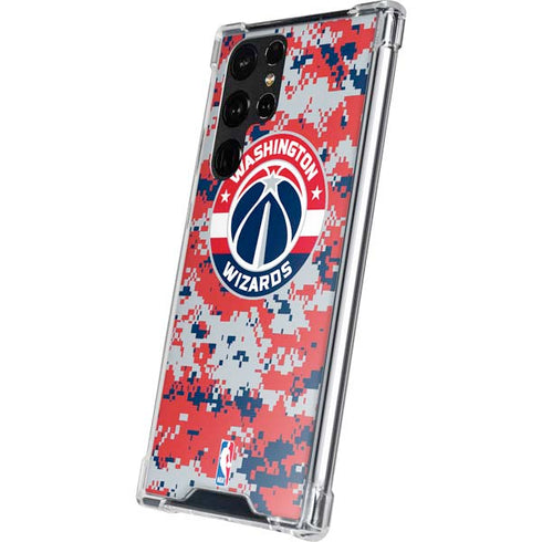 NBA Washington Wizards Camo Digi Galaxy S22 Ultra Clear Case