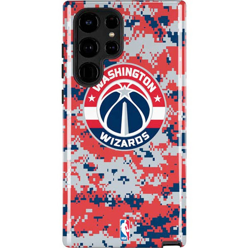 NBA Washington Wizards Camo Digi Galaxy S22 Ultra Pro Case