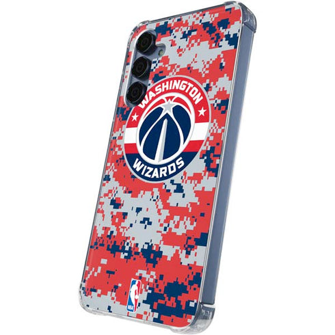 NBA Washington Wizards Camo Digi Galaxy S24 Clear Case