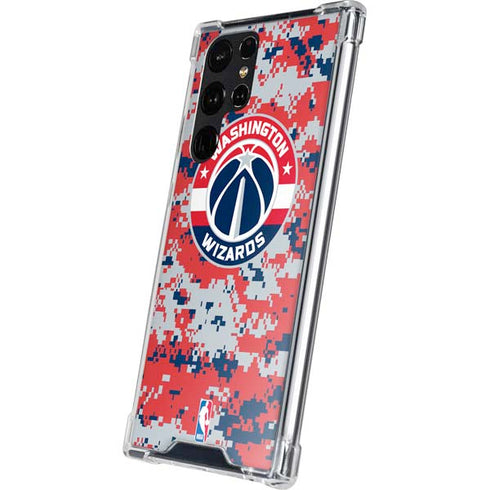 NBA Washington Wizards Camo Digi Galaxy S24 Ultra Clear Case