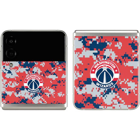 NBA Washington Wizards Camo Digi Galaxy Z Flip3 5G Skin