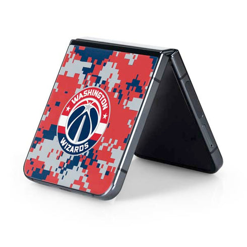 NBA Washington Wizards Camo Digi Galaxy Z Flip5 5G Skin