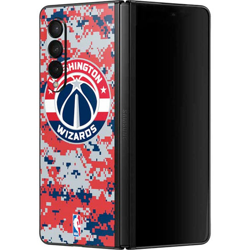 NBA Washington Wizards Camo Digi Galaxy Z Fold3 5G Skin