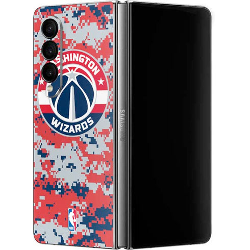 NBA Washington Wizards Camo Digi Galaxy Z Fold4 5G Skin