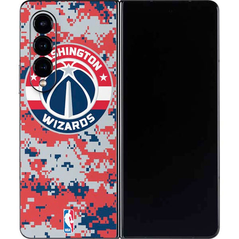 NBA Washington Wizards Camo Digi Galaxy Z Fold4 5G Skin