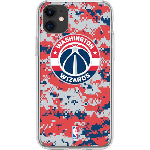 NBA Washington Wizards Camo Digi iPhone 11 Clear Case