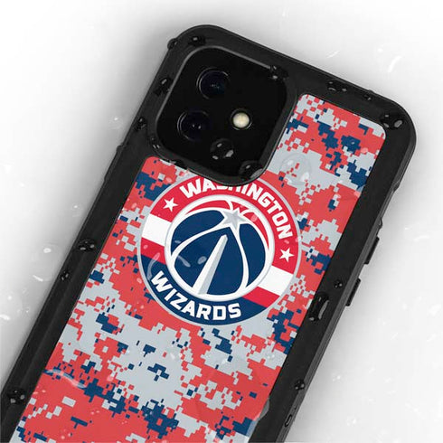 NBA Washington Wizards Camo Digi iPhone 12 Mini Waterproof Case