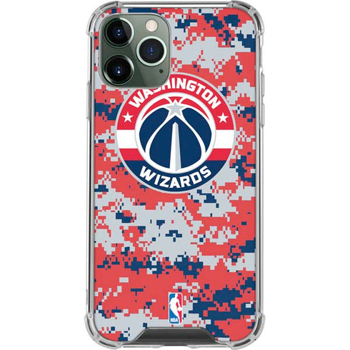 NBA Washington Wizards Camo Digi iPhone 12 Pro Clear Case