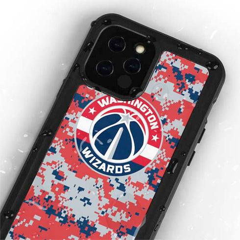 NBA Washington Wizards Camo Digi iPhone 12 Pro Waterproof Case