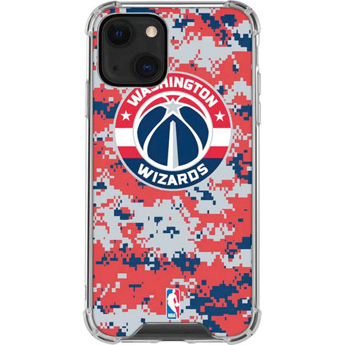 NBA Washington Wizards Camo Digi iPhone 14 Plus Clear Case