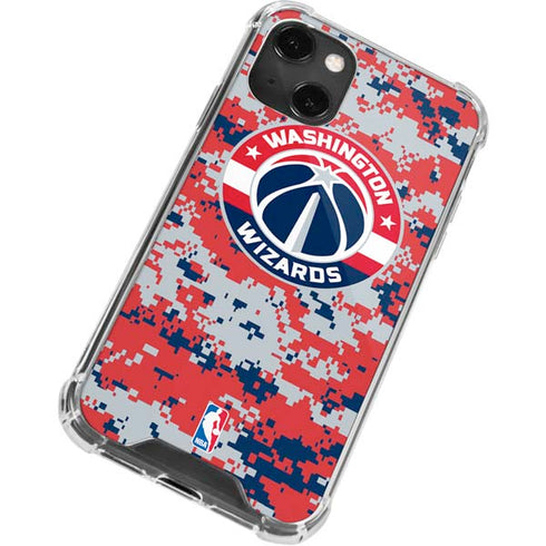 NBA Washington Wizards Camo Digi iPhone 15 Plus Clear Case
