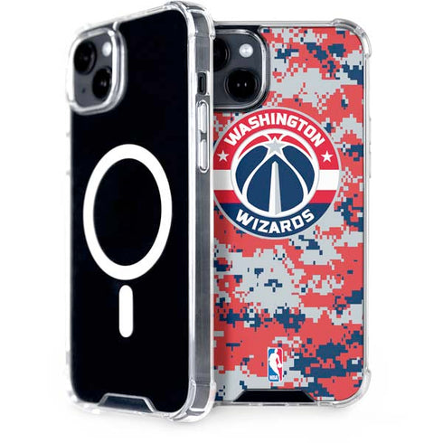 NBA Washington Wizards Camo Digi iPhone 15 Plus MagSafe Case
