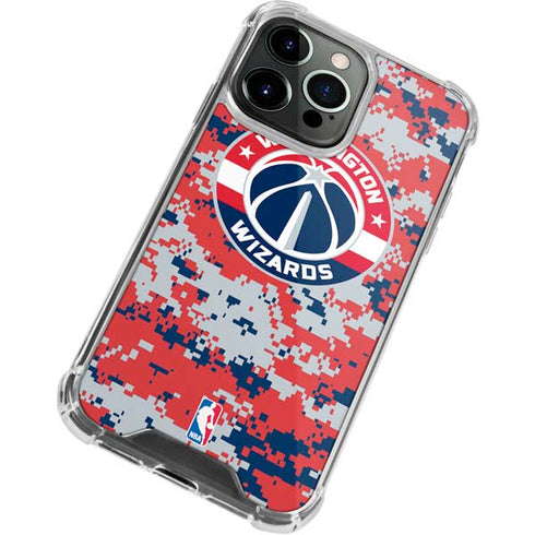 NBA Washington Wizards Camo Digi iPhone 14 Pro Clear Case