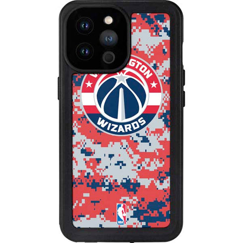 NBA Washington Wizards Camo Digi iPhone 14 Pro Max Waterproof Case