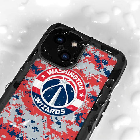 NBA Washington Wizards Camo Digi iPhone 15 Waterproof Case