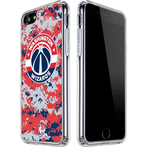 NBA Washington Wizards Camo Digi iPhone SE (2nd & 3rd Gen) Clear Case