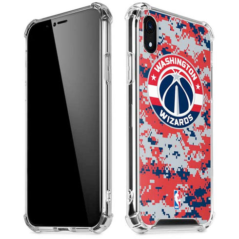 NBA Washington Wizards Camo Digi iPhone XR Clear Case