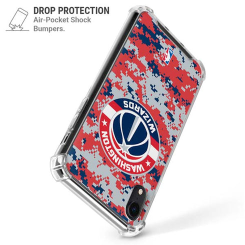 NBA Washington Wizards Camo Digi iPhone XR Clear Case