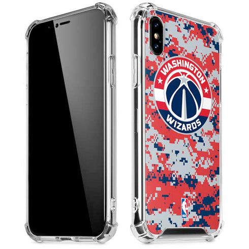 NBA Washington Wizards Camo Digi iPhone XS Max Clear Case