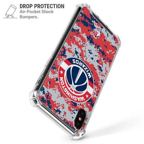 NBA Washington Wizards Camo Digi iPhone XS Max Clear Case