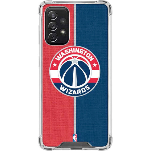 NBA Washington Wizards Canvas Split Galaxy A72 5G Clear Case