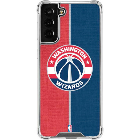 NBA Washington Wizards Canvas Split Galaxy S21 FE Clear Case
