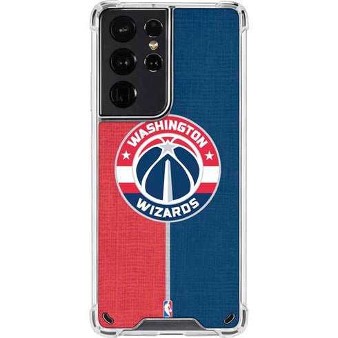 NBA Washington Wizards Canvas Split Galaxy S21 Ultra 5G Clear Case