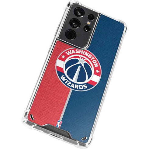 NBA Washington Wizards Canvas Split Galaxy S21 Ultra 5G Clear Case