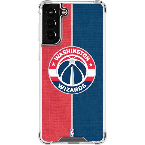 NBA Washington Wizards Canvas Split Galaxy S22 Plus Clear Case