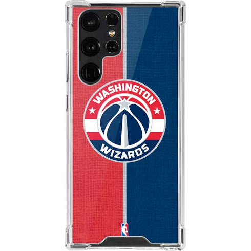 NBA Washington Wizards Canvas Split Galaxy S22 Ultra Clear Case