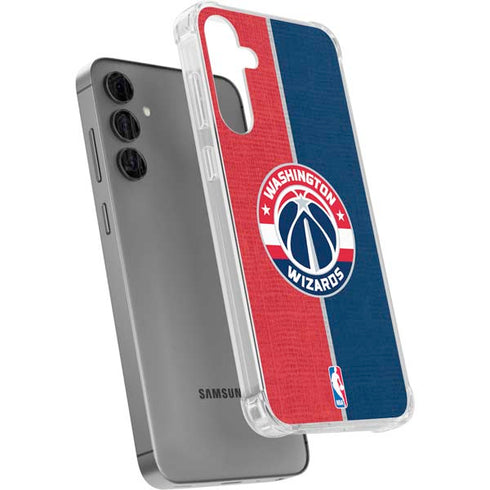 NBA Washington Wizards Canvas Split Galaxy S24 Plus Clear Case