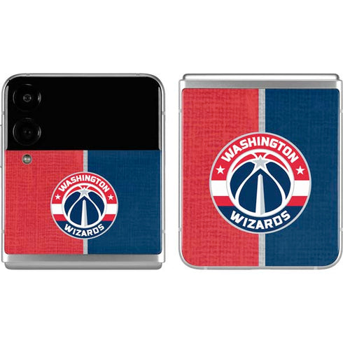 NBA Washington Wizards Canvas Split Galaxy Z Flip4 5G Skin
